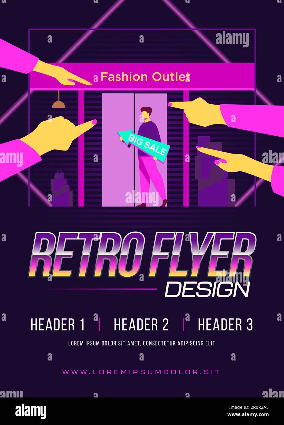 Großer Verkauf im Modegeschäft Stock Vektor