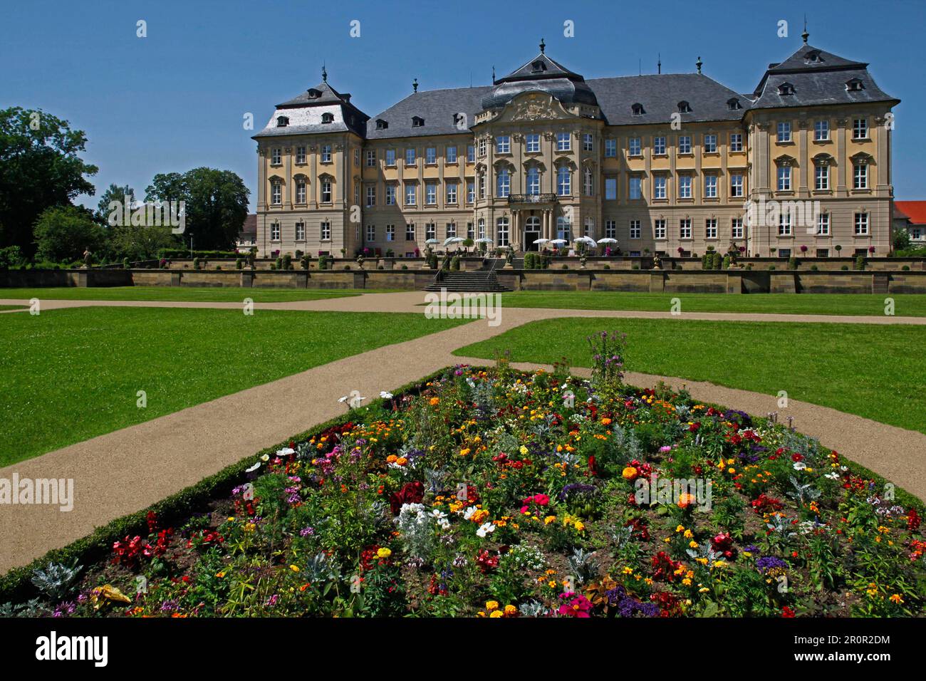 Schloss Werneck, Schlosspark, Werneck, Bezirk Schweinfurt, Niederfrankreich, Bayern, Deutschland Stockfoto