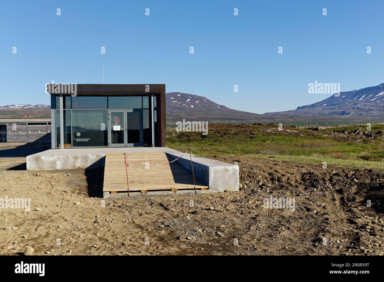 Besucherzentrum Allmaennerschlucht, Nationalpark Pingvellir, Pingvellir, Pingvallavattn, Golden Circle, Goldenes Dreieck, Allmaennerschlucht, Island Stockfoto