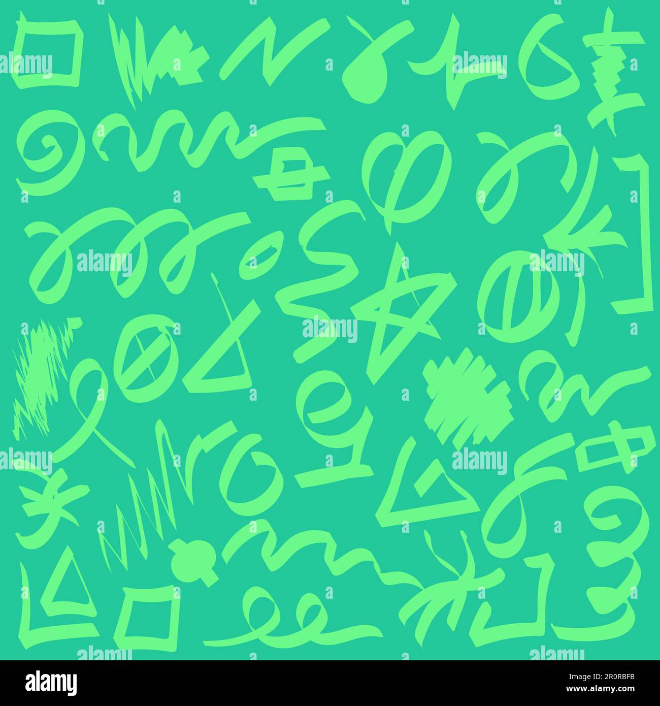 Handgezeichnetes Set mit Farbpinseln. Kollektion mit Farbschmierstoffen. Abstrakte nahtlose Doodle-Texturen Stock Vektor