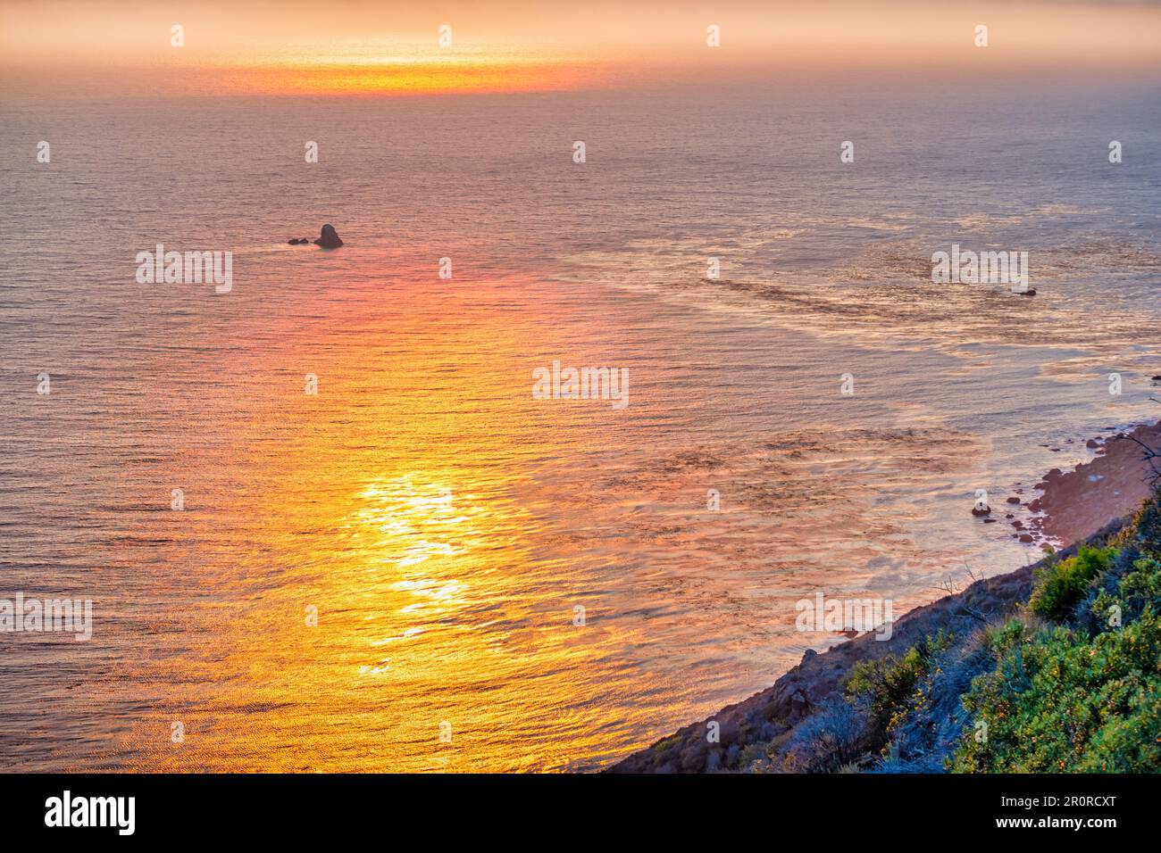 Sonnenuntergang in Big Sur, Pazifikküste, Kalifornien, USA Stockfoto