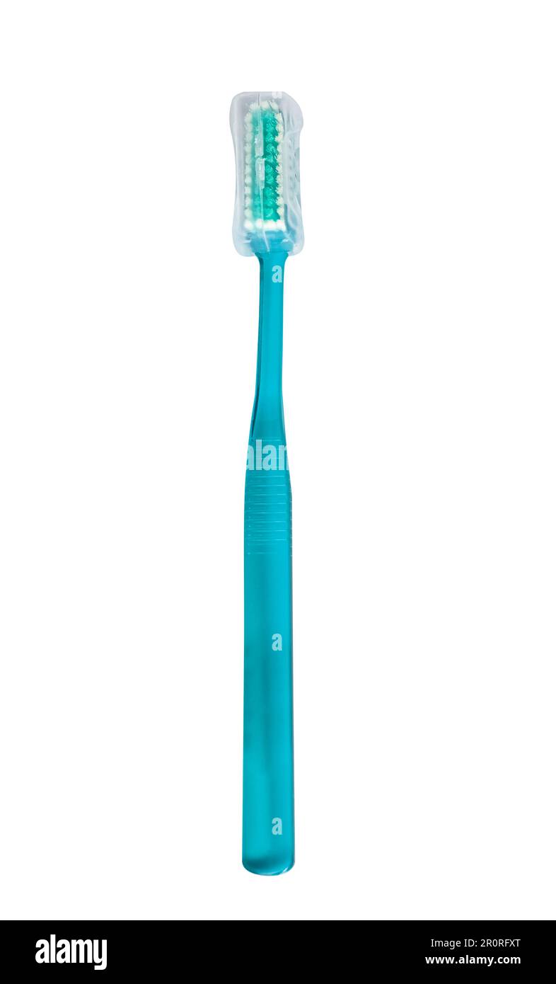 Blue Tooth Brush auf weißem Hintergrund Stockfoto