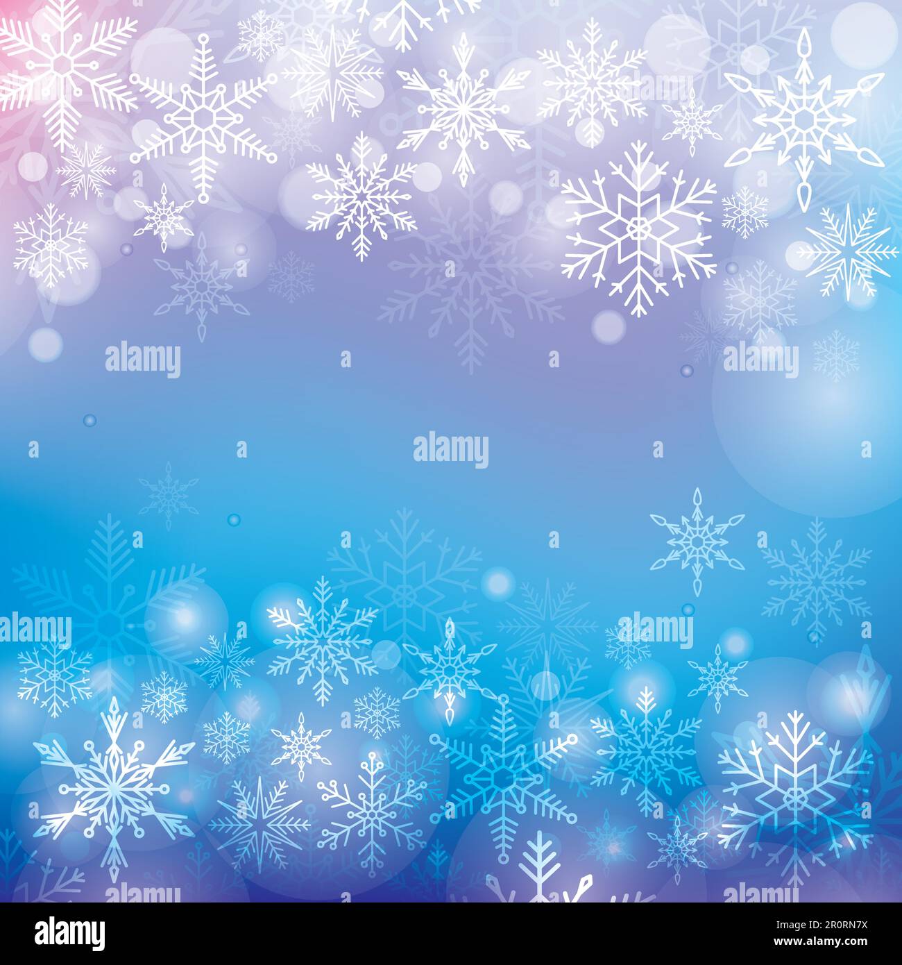 Vektorhintergrund mit Schneeflocken. Stock Vektor