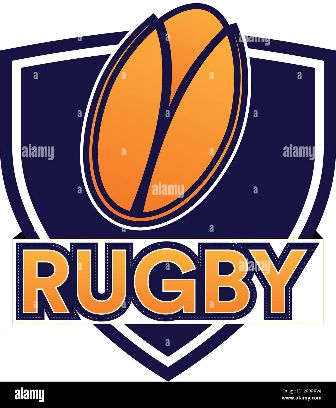 American Football Logo, Rugby Logo, American Logo Sport, Rugby Sport Stock Vektor