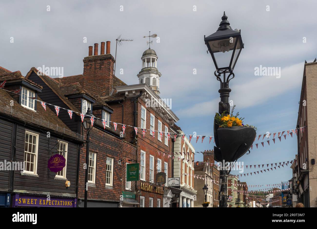 Rochester High Street, Kent Stockfoto