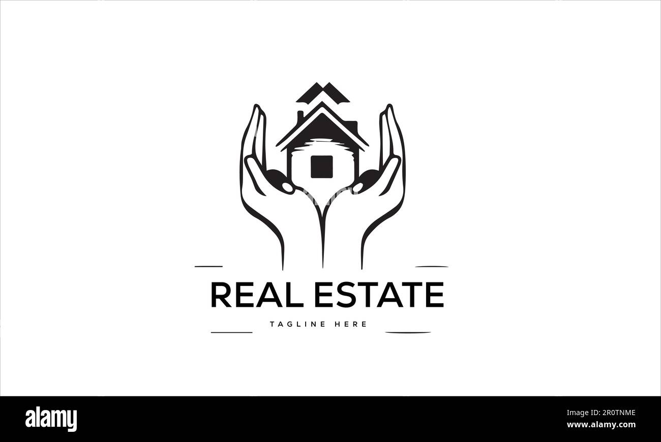 Logo-Design für Immobilienhäuser. Stock Vektor