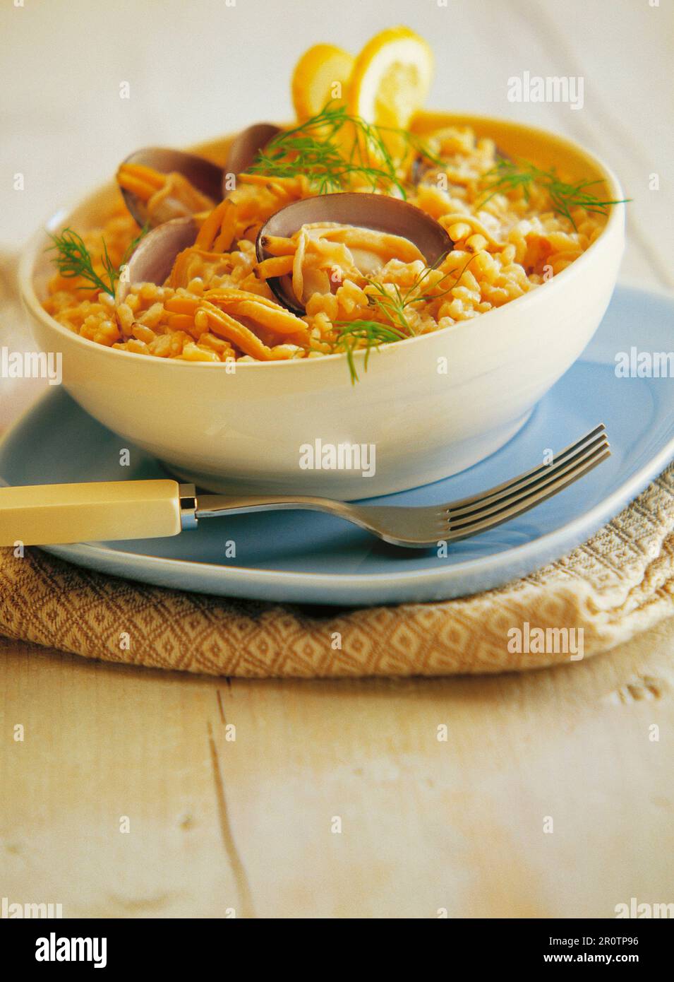 Meeresfrüchte-risotto Stockfoto