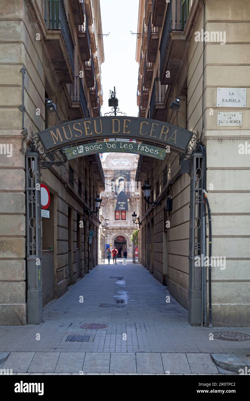 Barcelona, Spanien - Juni 08 2018: Das Wachsmuseum von Barcelona (Spanisch: Museo de Cera de Barcelona) ist ein Museum, das eine wichtige Sammlung sammelt Stockfoto