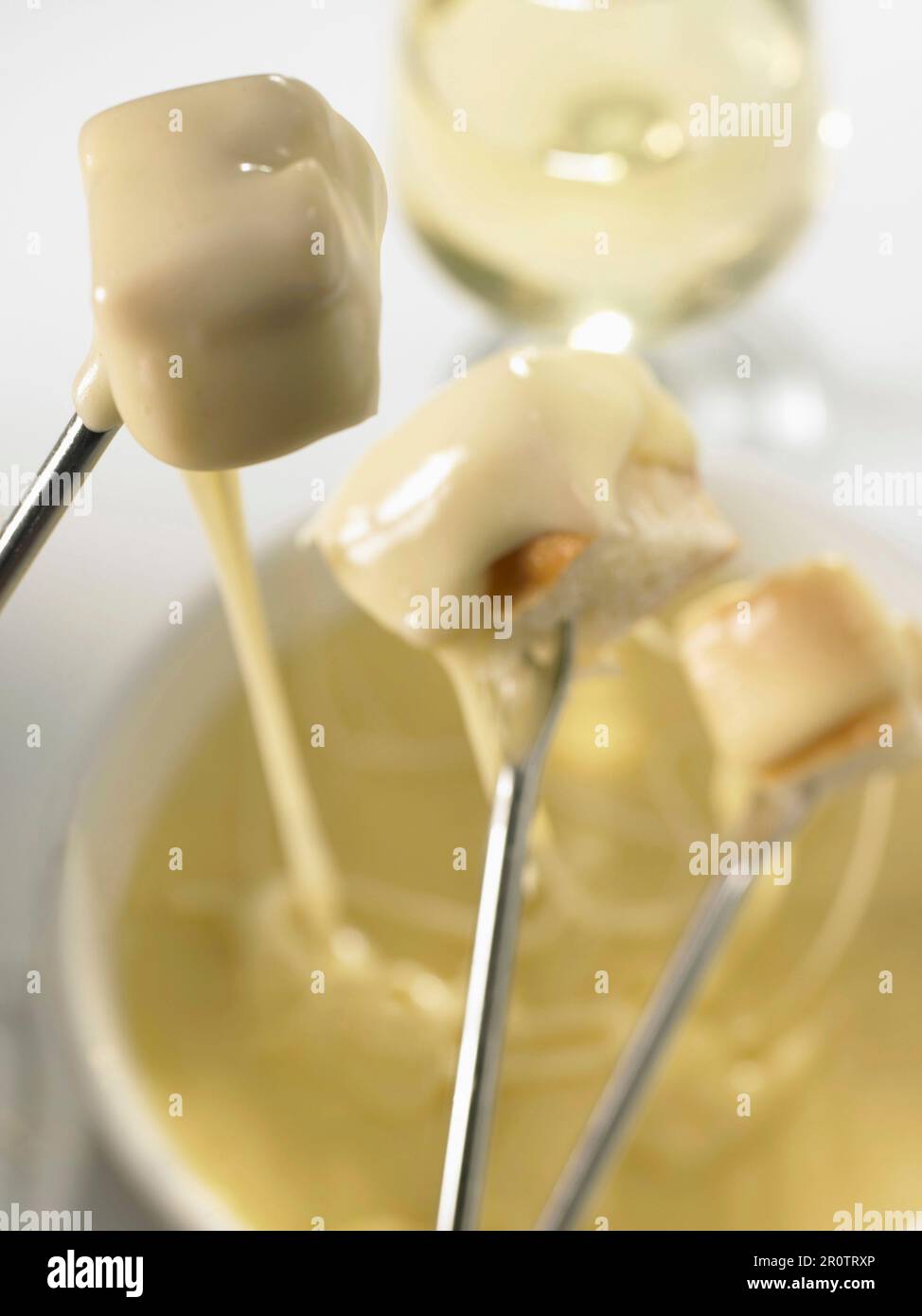 Käsefondue (Thema: Fondues) Stockfoto