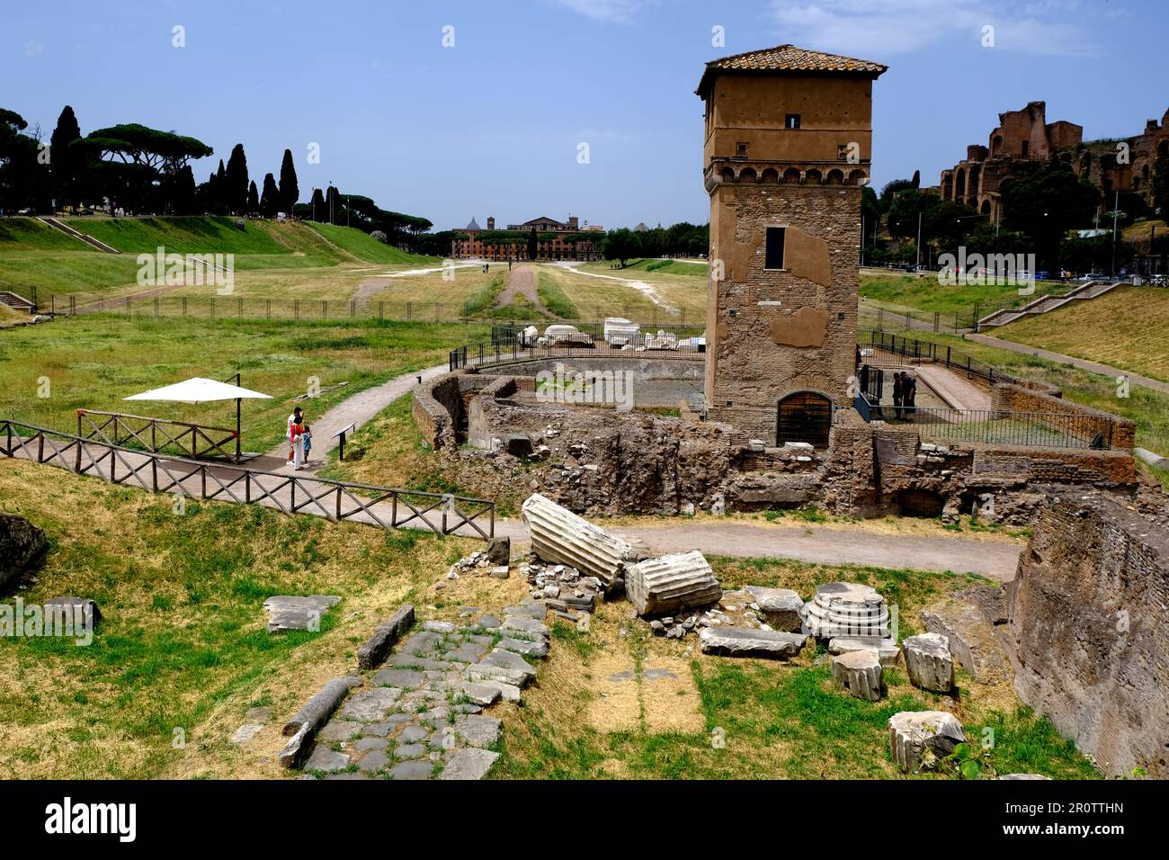 Historischer Circus Maximus in Rom, Italien Stockfoto