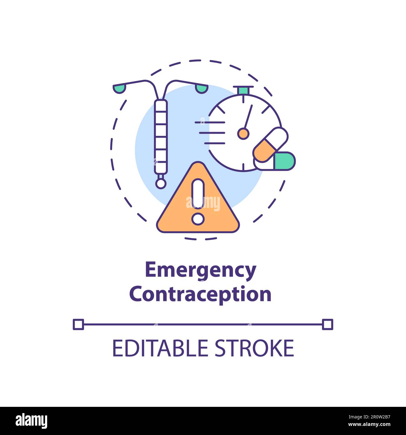 Konzeptsymbol Notfallkontrazeption Stock Vektor