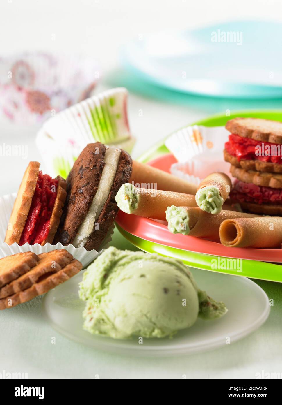 Eis-Sandwich-Kekse Stockfoto