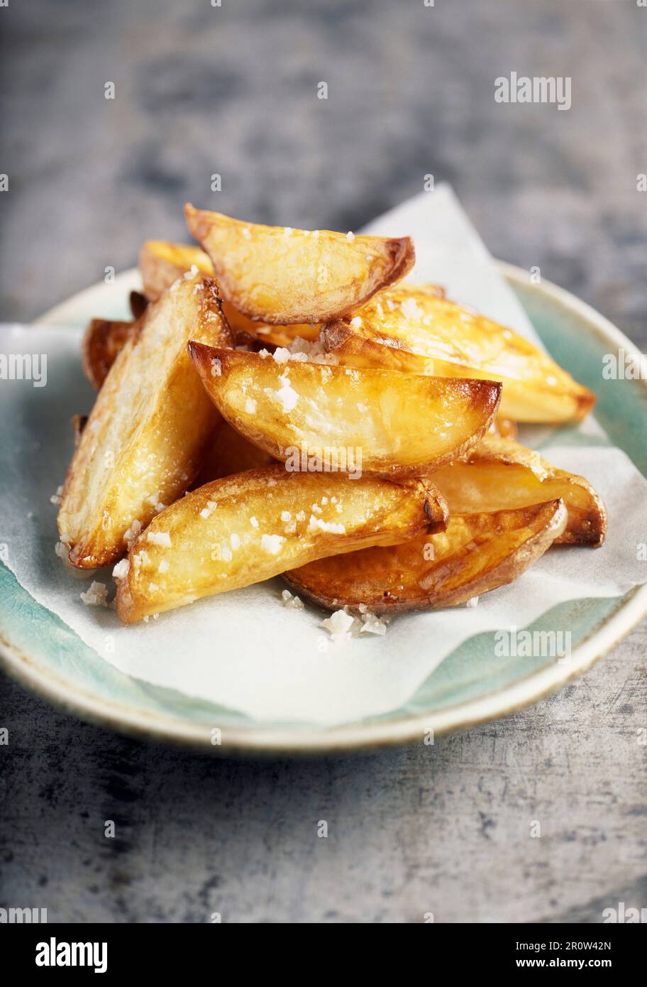 Chips in Entenfett gekocht Stockfoto