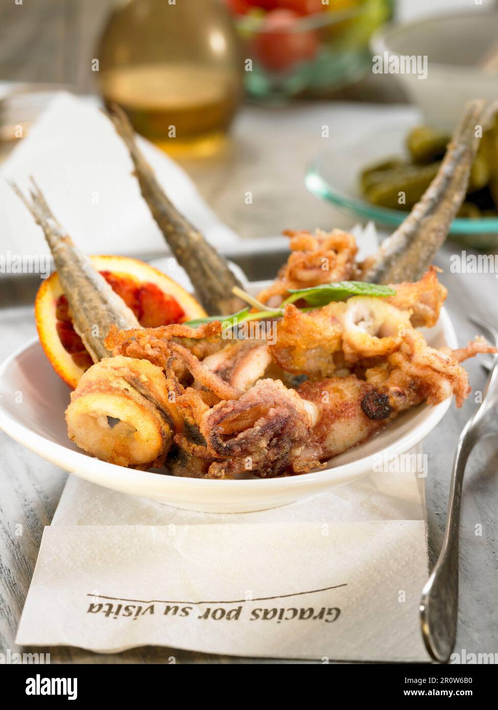 Frittierte Fische Stockfoto