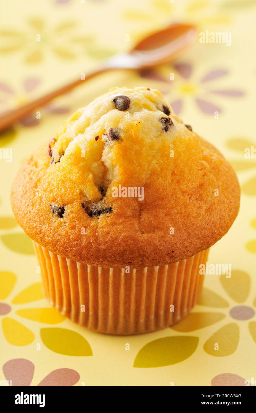 Chocolate Chip muffin Stockfoto