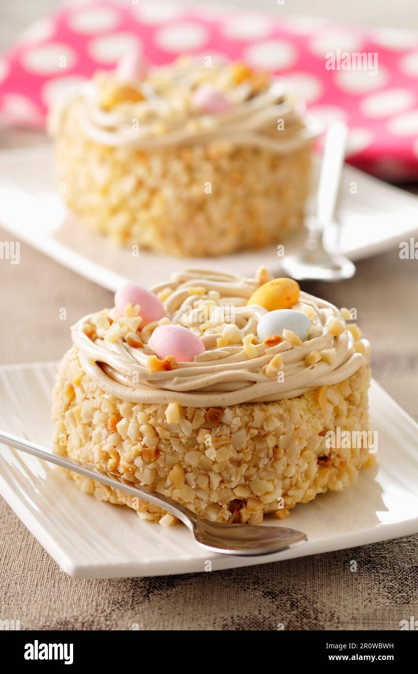 Nest Osterkuchen Stockfoto