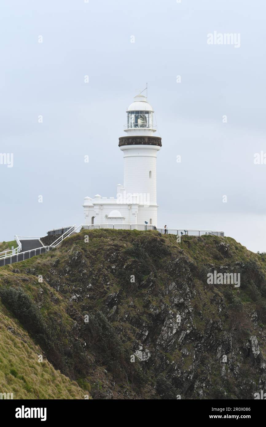 Byron Bay Leuchtturm, 1901 erbaut: Atemberaubender Blick von den Klippen, HD-Tapete Stockfoto