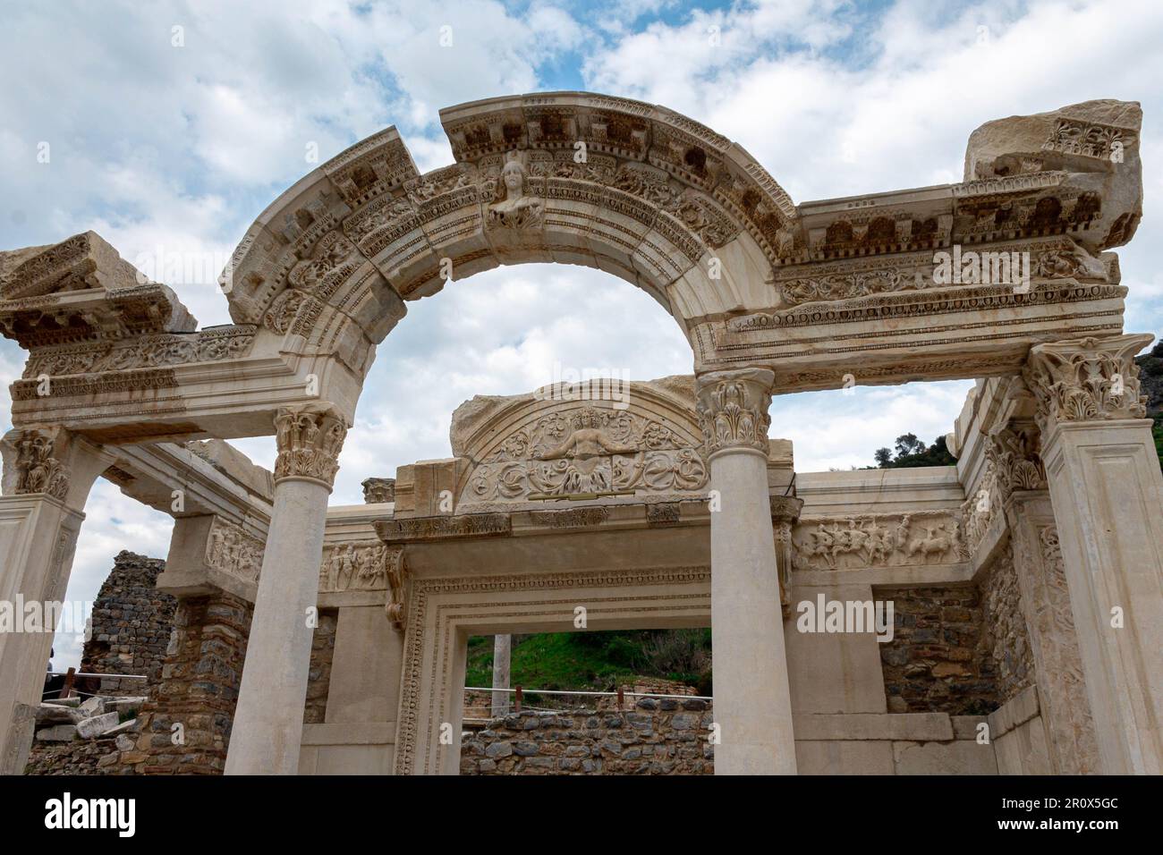 Alte historische Stätte in Ephesus, Celsus verlieren Sie sich vor Ort Stockfoto