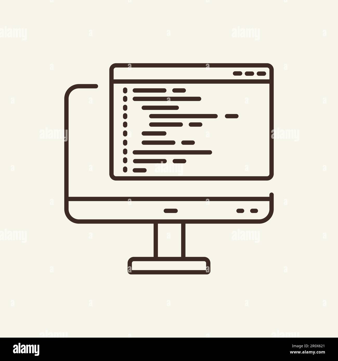 Symbol für Computercode-Zeile Stock Vektor