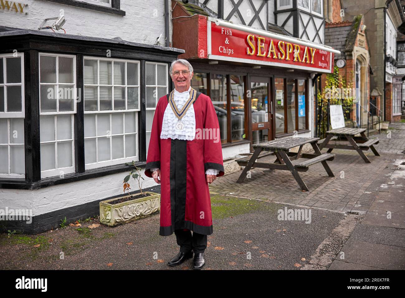Court Leet Henley in Arden Warwickshire England, Großbritannien. Er bewahrt die Traditionen und die Geschichte der Stadt und repräsentiert und fördert die Stadt. Stockfoto