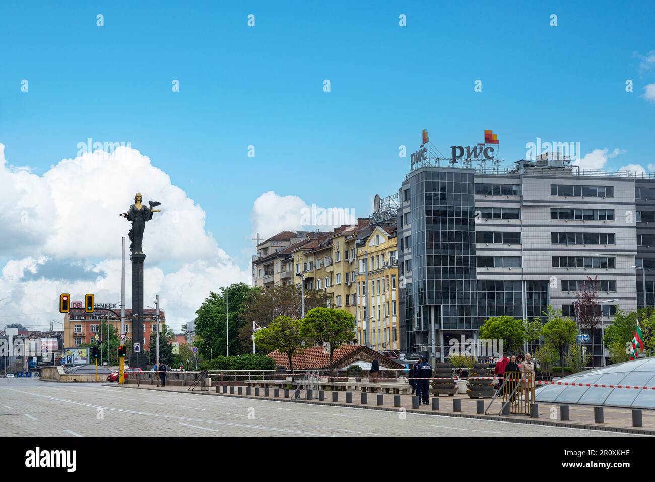 Sofia, Bulgarien. Mai 2023. Statue der Sveta Sofia auf dem Boulevard Todor Alexandrov im Stadtzentrum Stockfoto