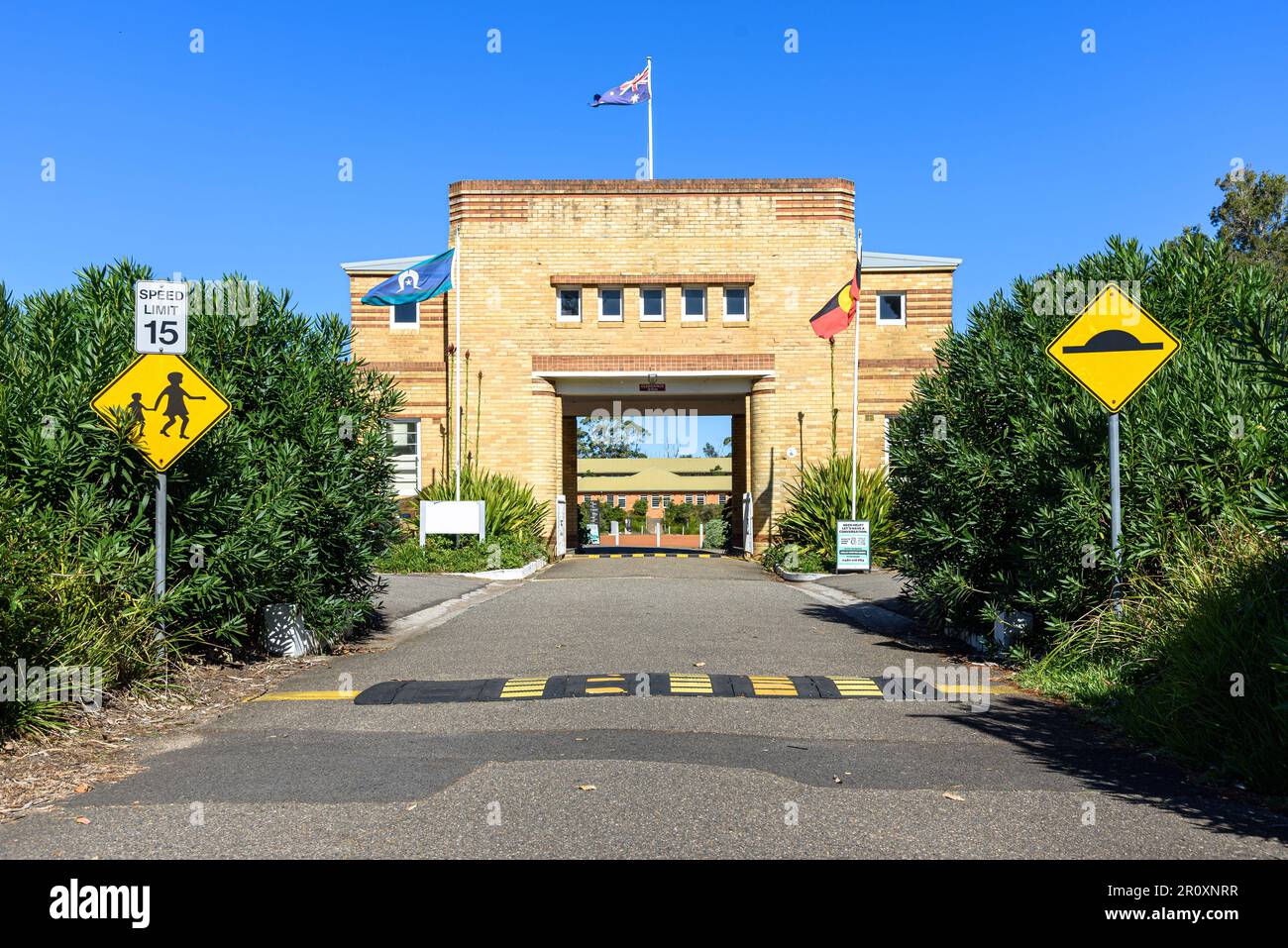 Die Farmhouse Montessori Primary School befindet sich im Barracks Precinct am Nordkopf von Sydney, Australien Stockfoto