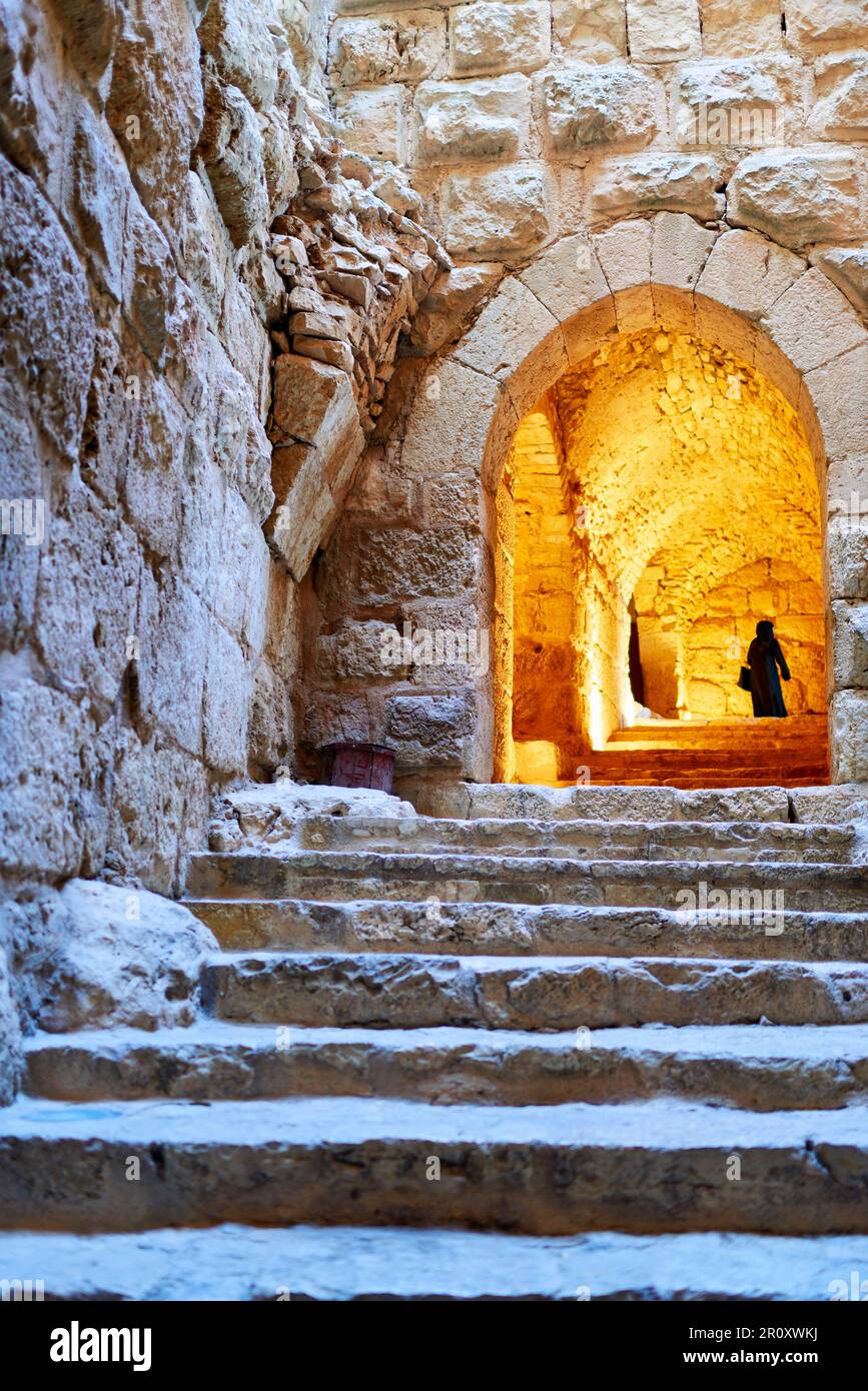 Jordanien. Schloss Ajloun Stockfoto