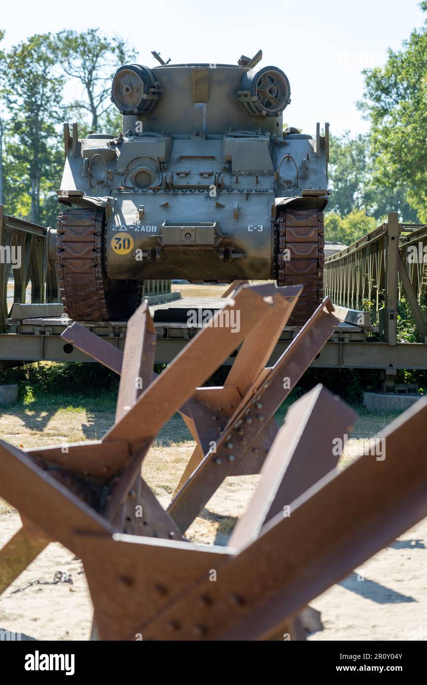 Panzer im Overlord-Museum in der Normandie Stockfoto