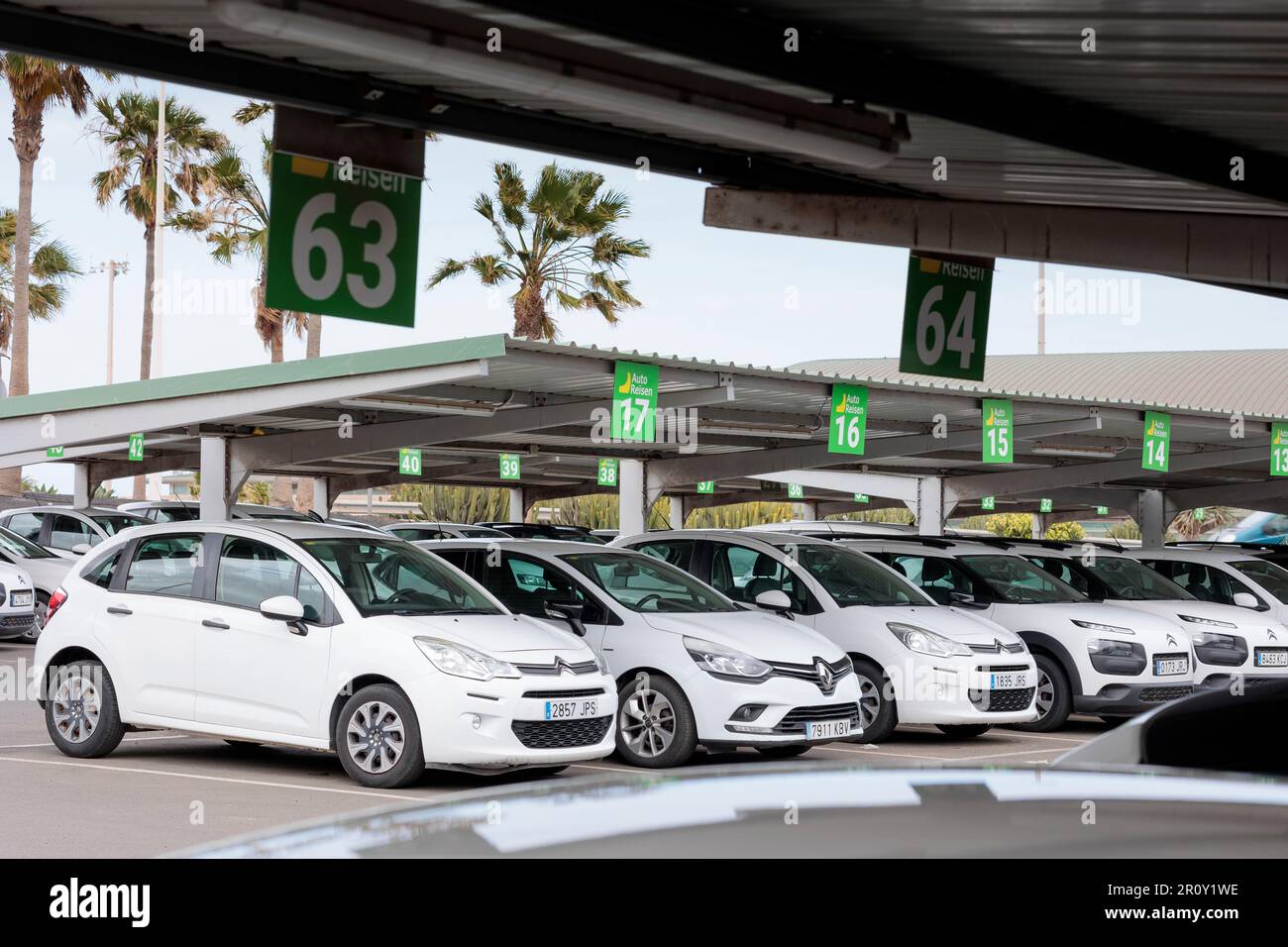 Autovermietung am Fuerteventura Flughafen Fuerteventura Kanarische Inseln Spanien Stockfoto