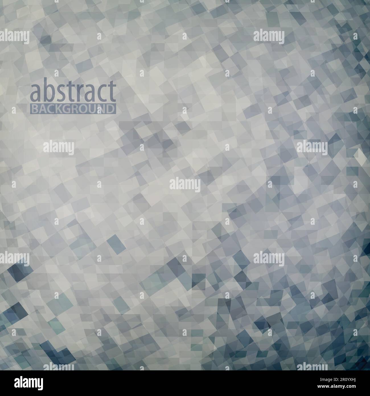 Abstraktes dunkles Muster mit chaotischen Pixeln auf grauem Hintergrund. Farblose Vektorgrafik Stock Vektor