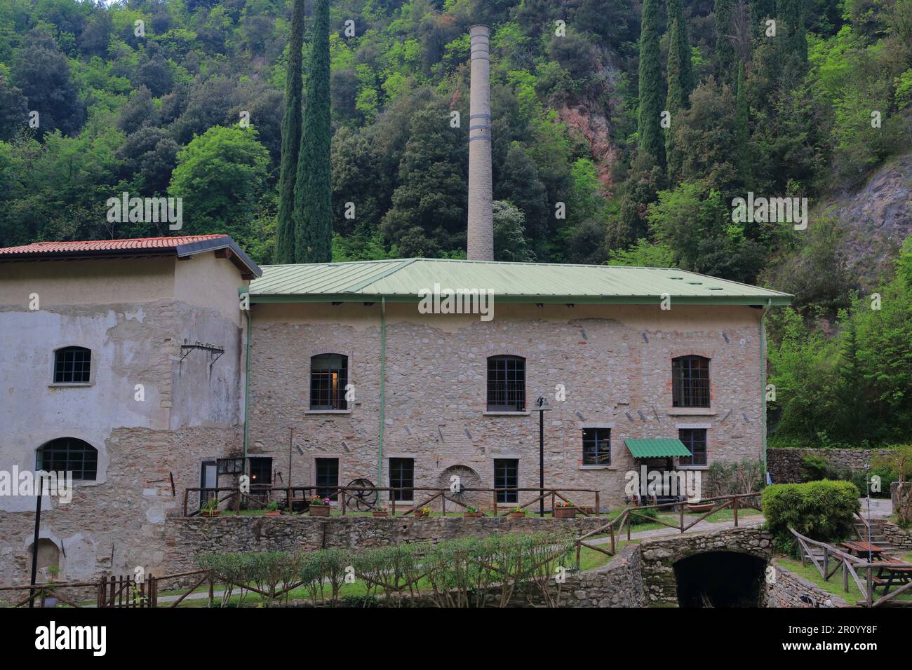 Papiermuseum am Ufer des Gardasees in Maderno, Italien Stockfoto