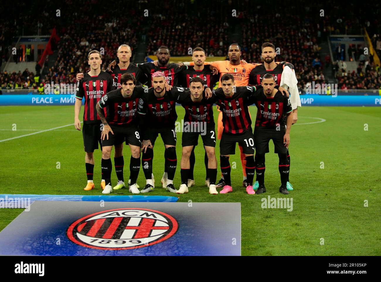 Halbfinale der UEFA Champions League, erste Etappe, Fußballspiel zwischen dem AC Mailand und dem FC Internazionale Stockfoto