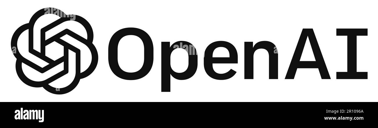 OpenAI-Logo. OpenAI ist das Unternehmen, das ChatGPT-Chatbot entwickelt hat Stock Vektor