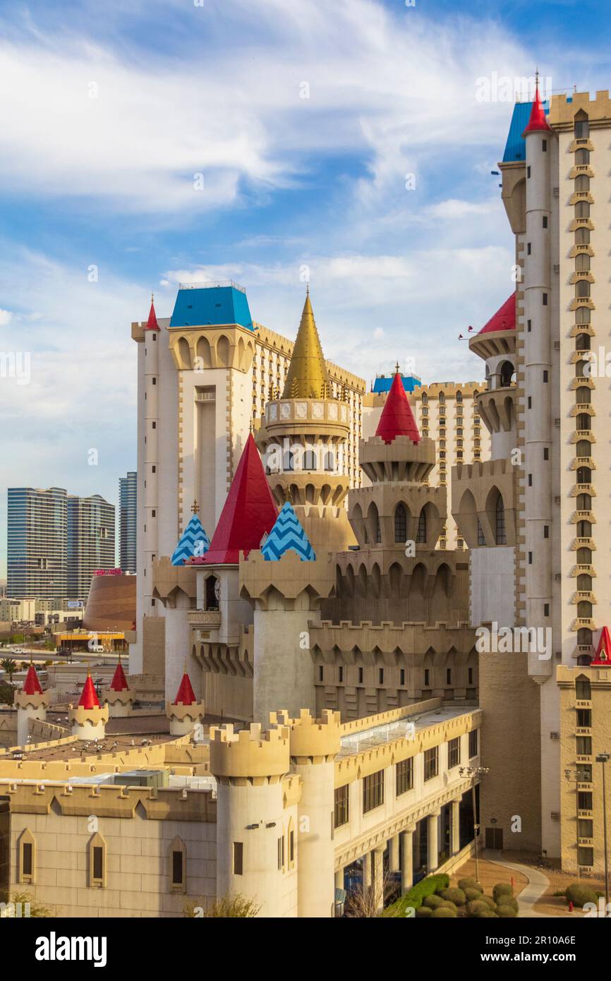 Das Excalibur Hotel, Resort und Casino in Las Vegas, Nevada. Stockfoto