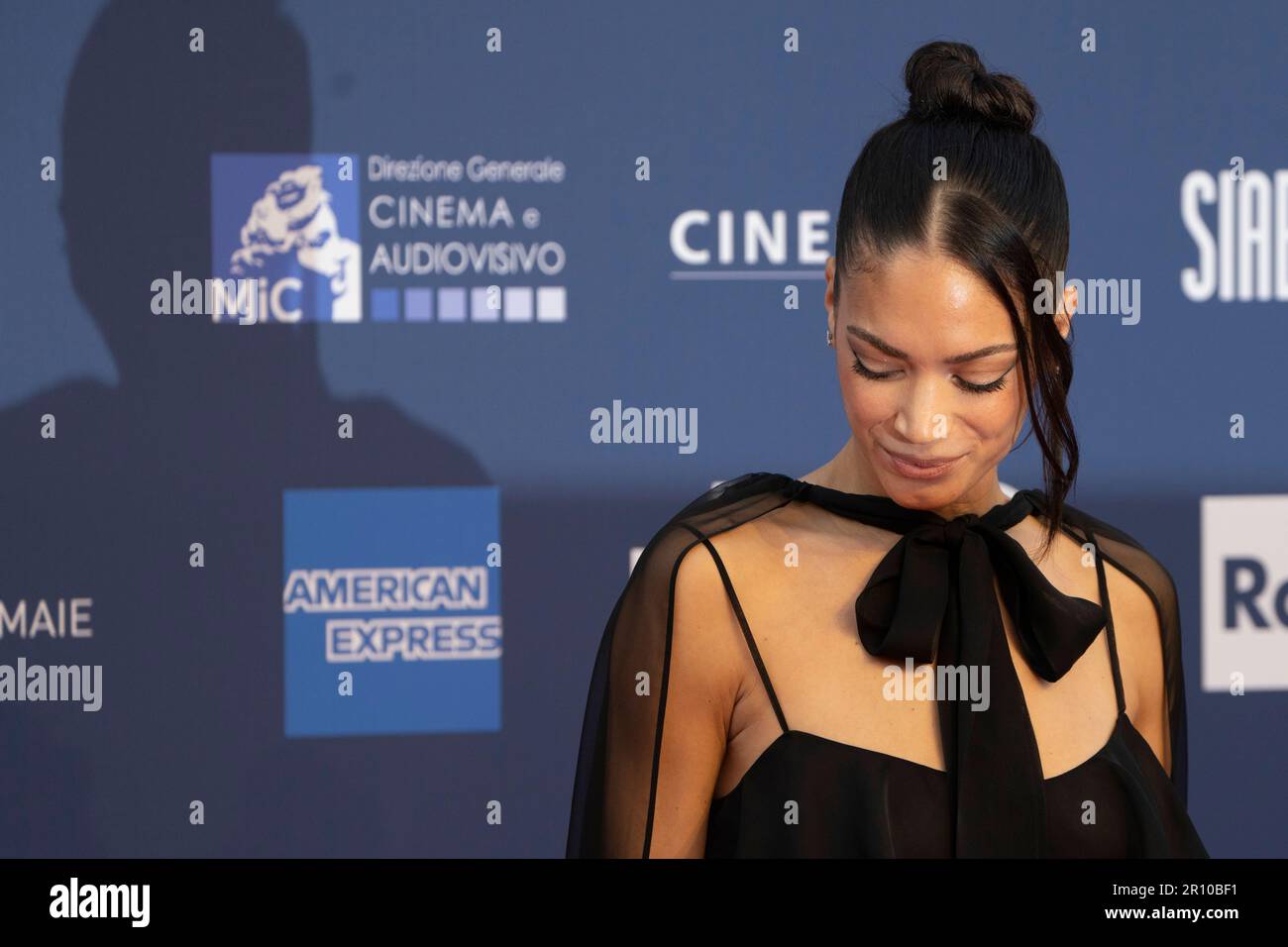 Rom, Italien, 10. Mai 2023 - Elodie besucht den roten Teppich für den „68° David di Donatello“. Credits: Luigi de Pompeji/Alamy Live News Stockfoto