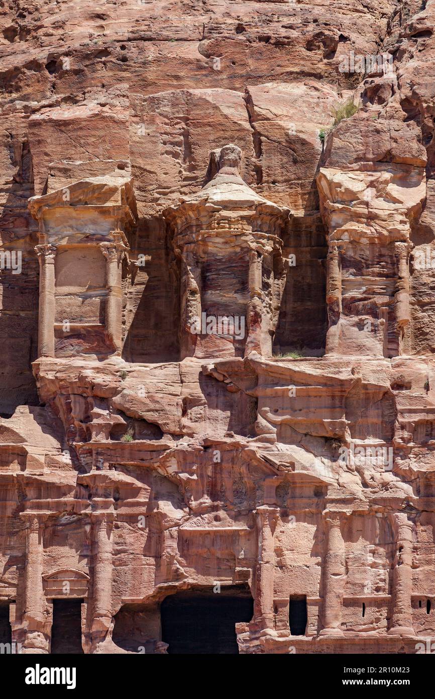 Korinthische Grab, Petra, Jordanien Stockfoto