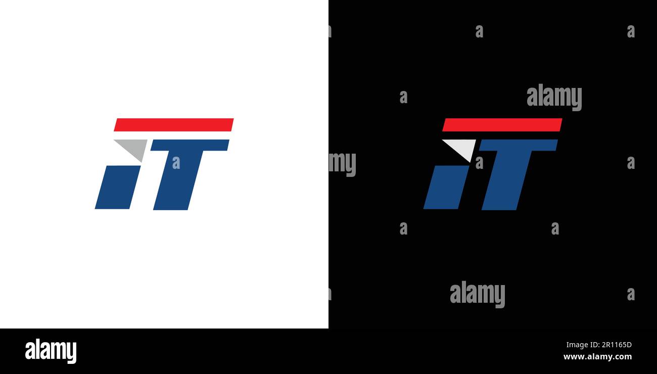 Der moderne und starke Buchstabe „IT“ steht für das Logo-Design Stock Vektor