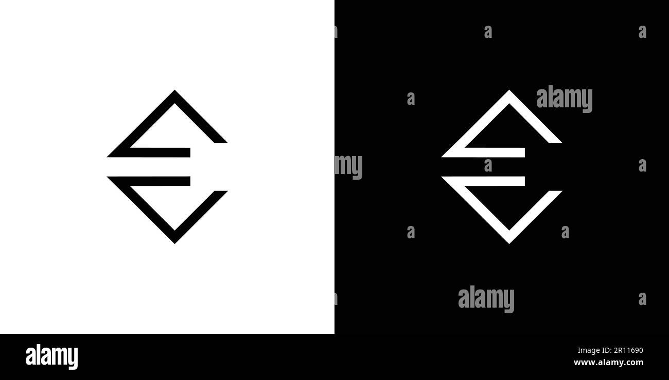 Modernes und einzigartiges Logo mit E-Initialen Stock Vektor