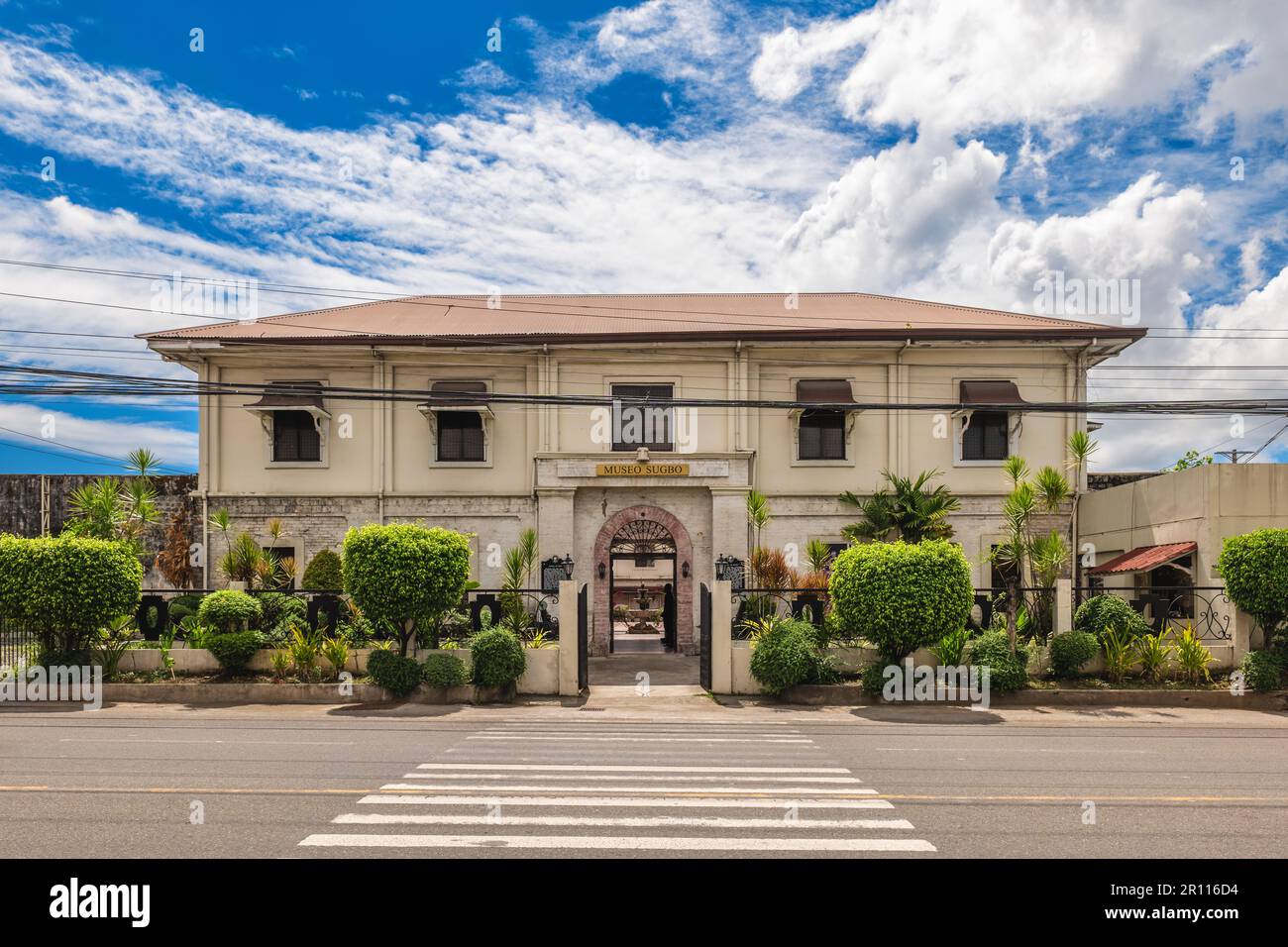 Cebu Museum, ehemaliges Gefängnis des Cebu Provincial Detention and Rehabilitation Center auf den philippinen. Übersetzung: Cebu Museum Stockfoto
