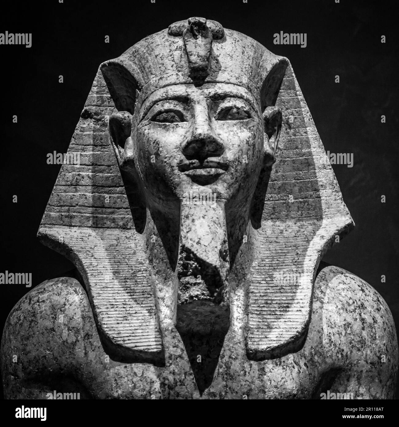 Pharao Amnhotep II, 1400 v. Chr. Statue aus Granit Stockfoto