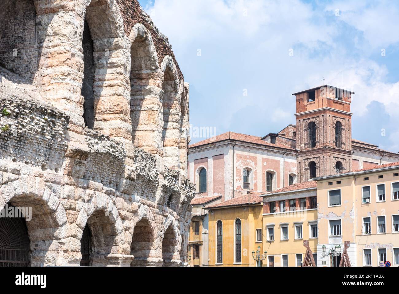 Das antike römische Amphitheater von Verona Italien, Verona, Venetien, Italien Stockfoto