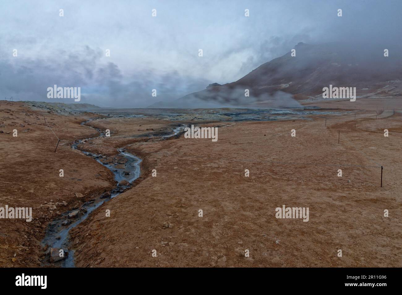 Geothermie-Gebiet Hverir, Namafjall, nahe Myvatn, Nordinsland, Island Stockfoto