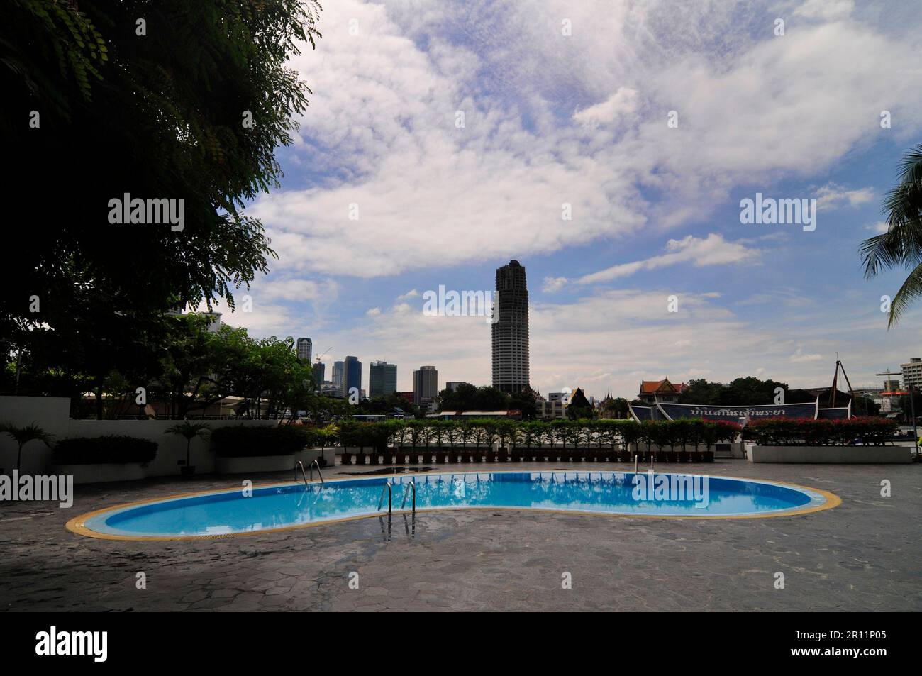 Supakarn Ferienwohnung am Chao Phraya Fluss in Bangkok, Thailand. Stockfoto