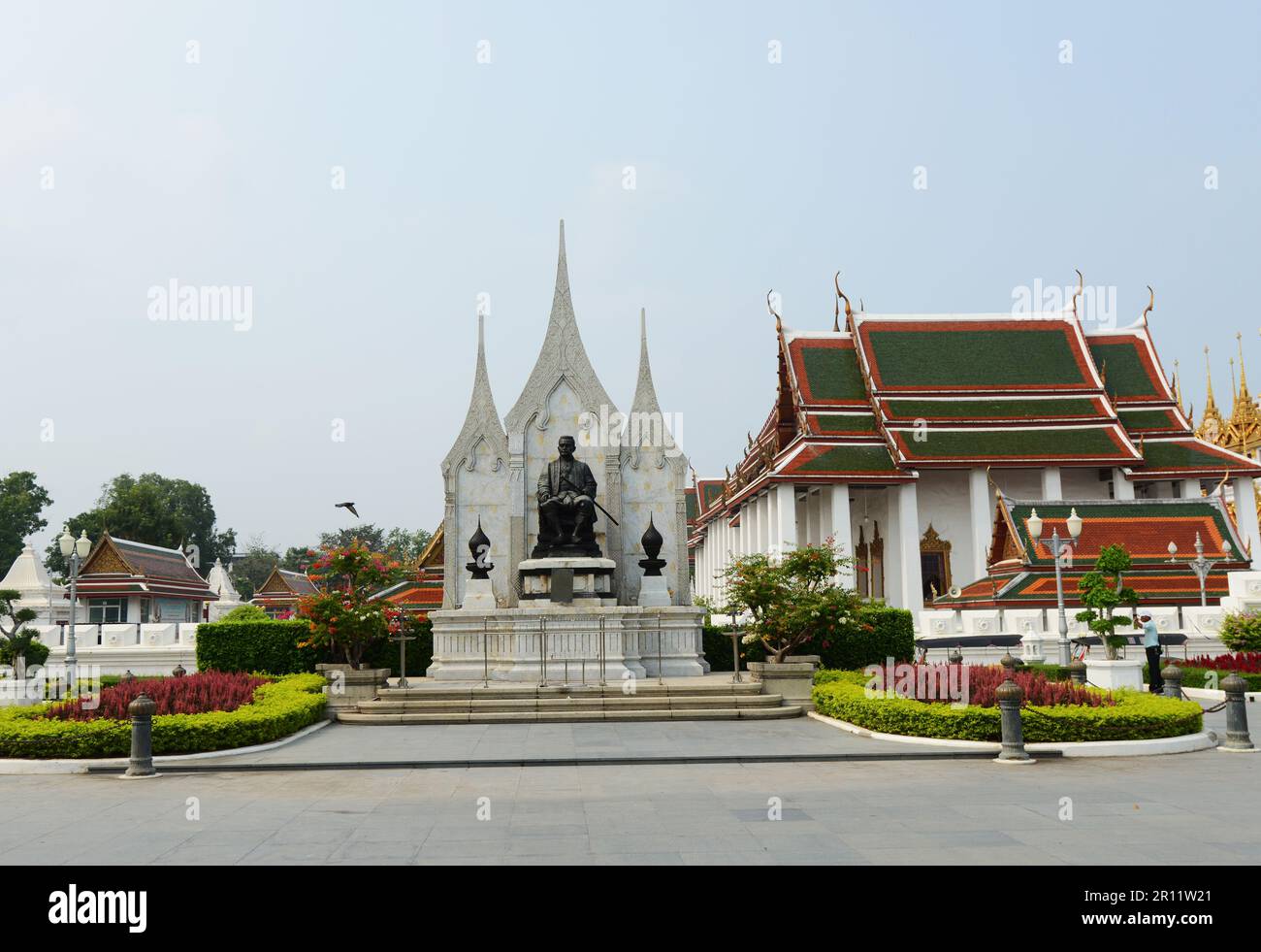 Statue von König Rama III. In Banglamphu, Bangkok, Thailand. Stockfoto