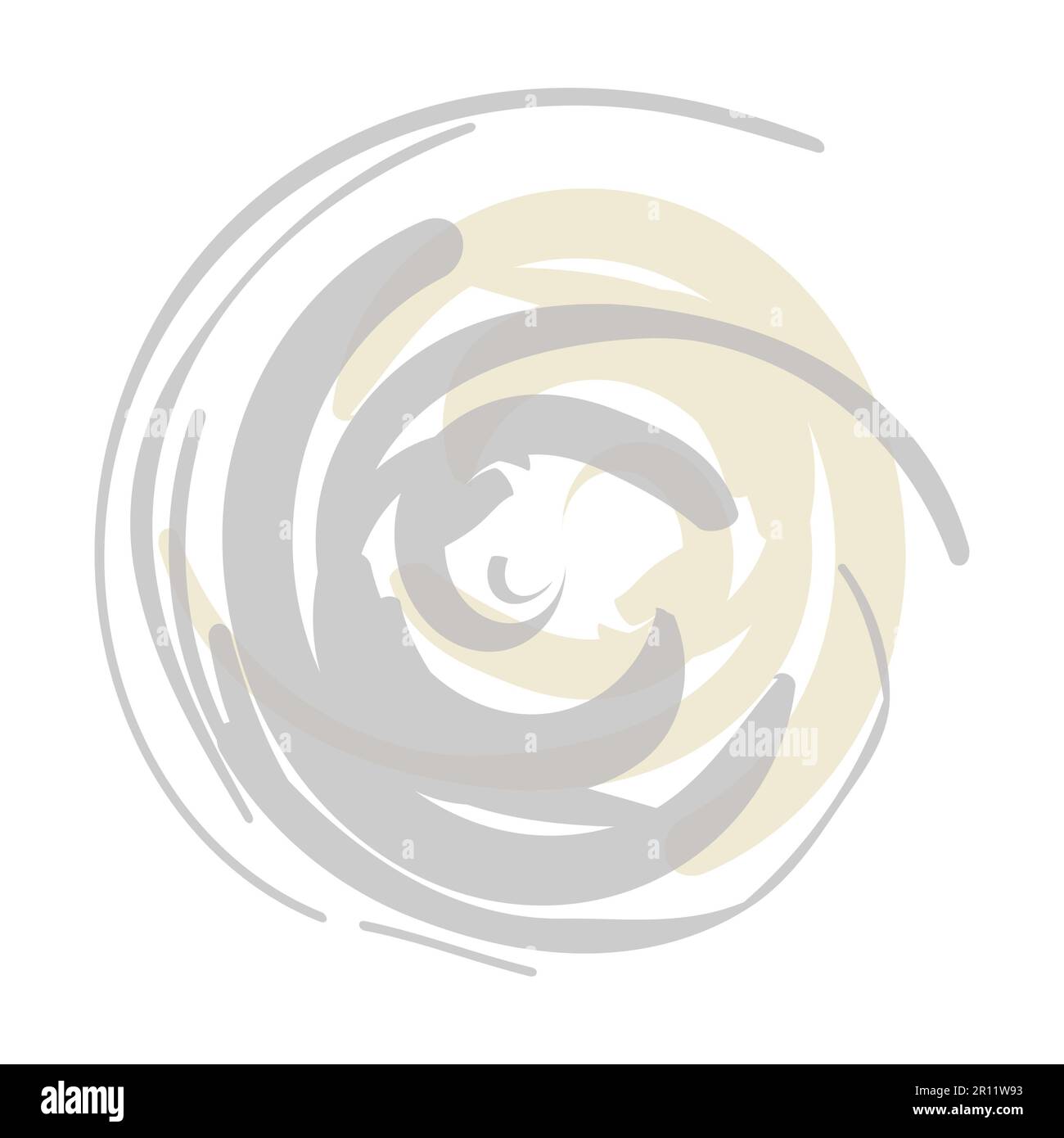 Minimalistische handgemalte Wandkunst Pastellfarben auf Knochenhintergrund. Modernes geometrisches, elegantes abstraktes Tapetensymbol, Hochzeitsauto Stockfoto