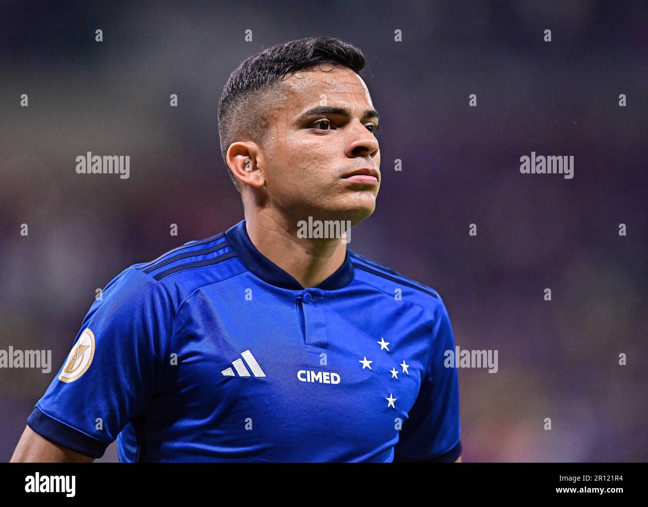 Minas Gerais, Brasilien: 10. Mai 2023: Estádio Do Mineir&#XE3;o, Belo Horizonte, Brasilien Serie A Football, Minas Gerais, Brasilien: Cruzeiro versus Fluminense; Bruno Rodrigues von Cruzeiro Stockfoto