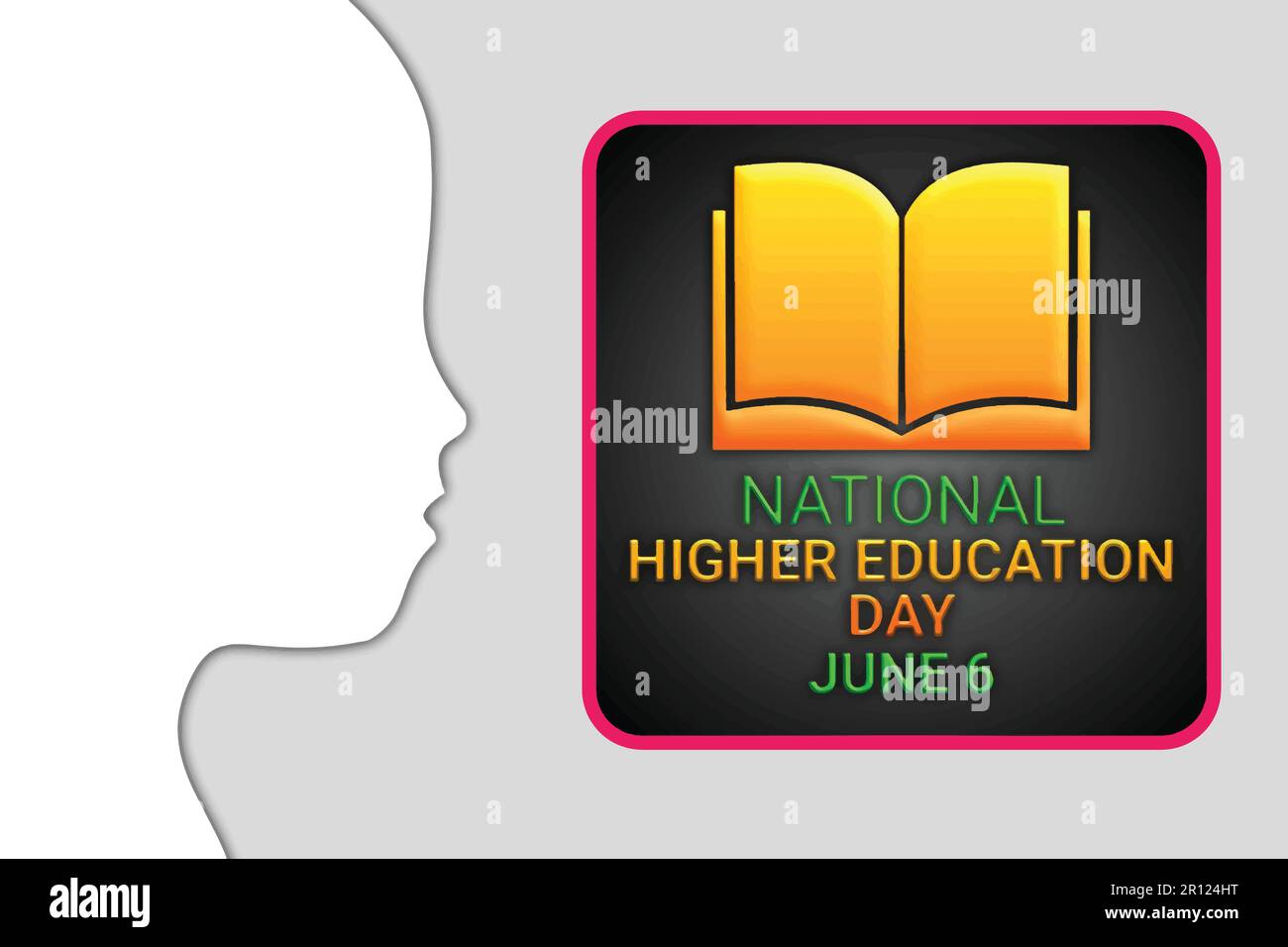 Designvorlage Für Den National Higher Education Day. Geeignet für Grußkarten, Poster und Banner. Stock Vektor