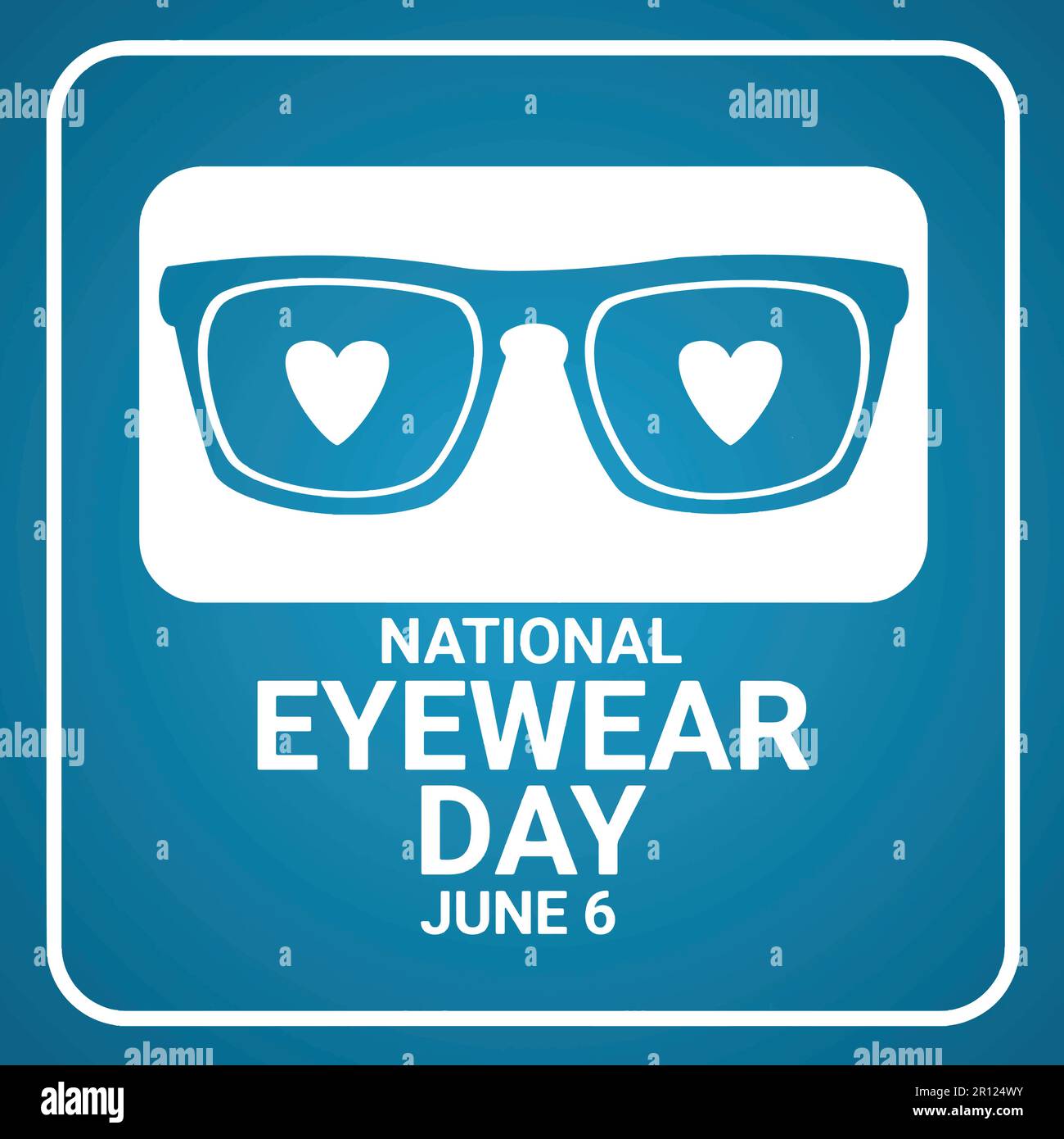 National Eyewear Day. Juni 6. Vektordarstellung. Geeignet für Grußkarten, Poster und Banner. Stock Vektor