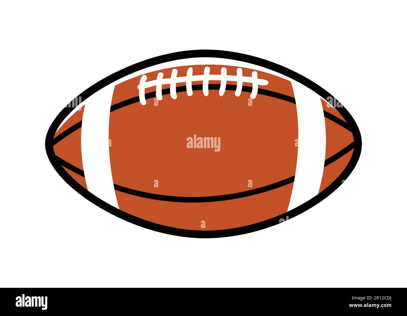 Einfache Grafik eines Rugbyballs Stock Vektor