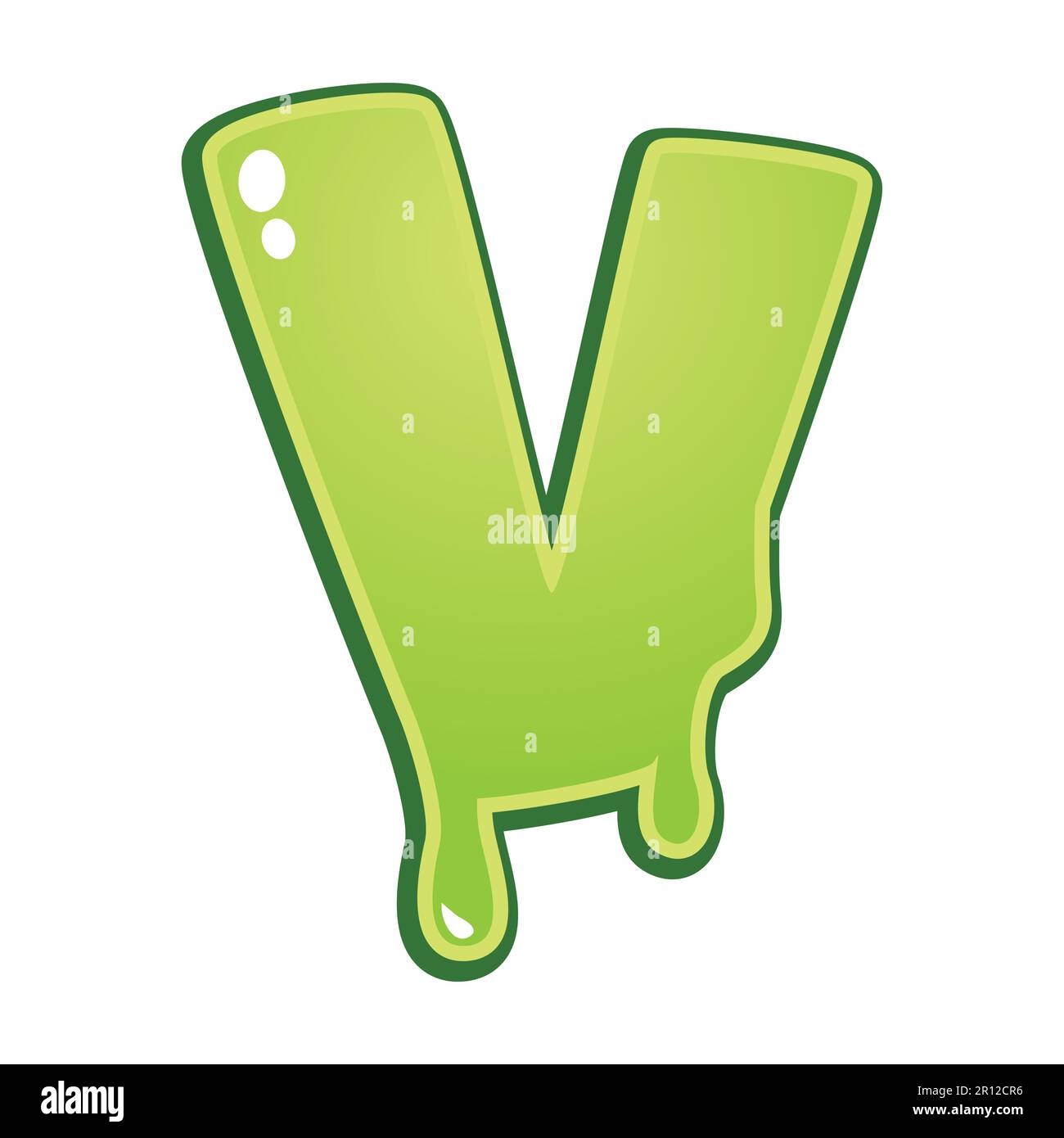 Schlanker Schrifttyp Buchstabe V Stock Vektor